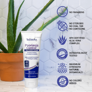 TriDerma Psoriasis Cream features