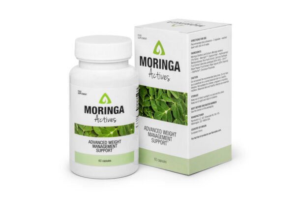 A picture of a Moringa Actives bottle